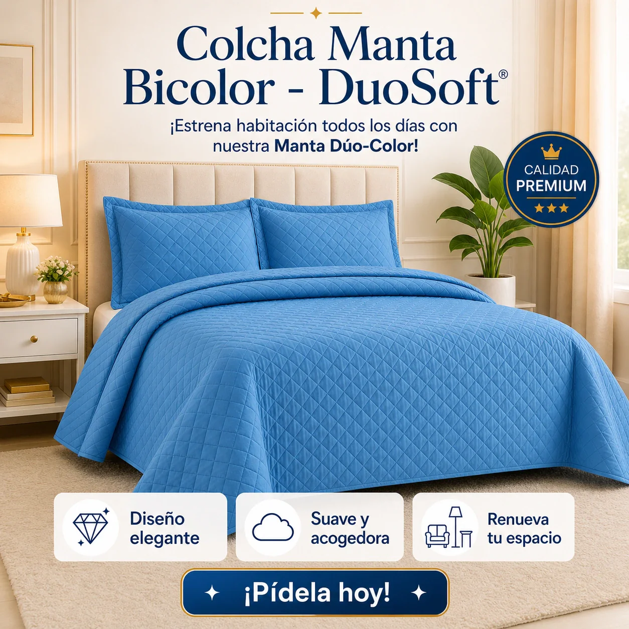 Colcha Manta Bicolor - DuoSoft®