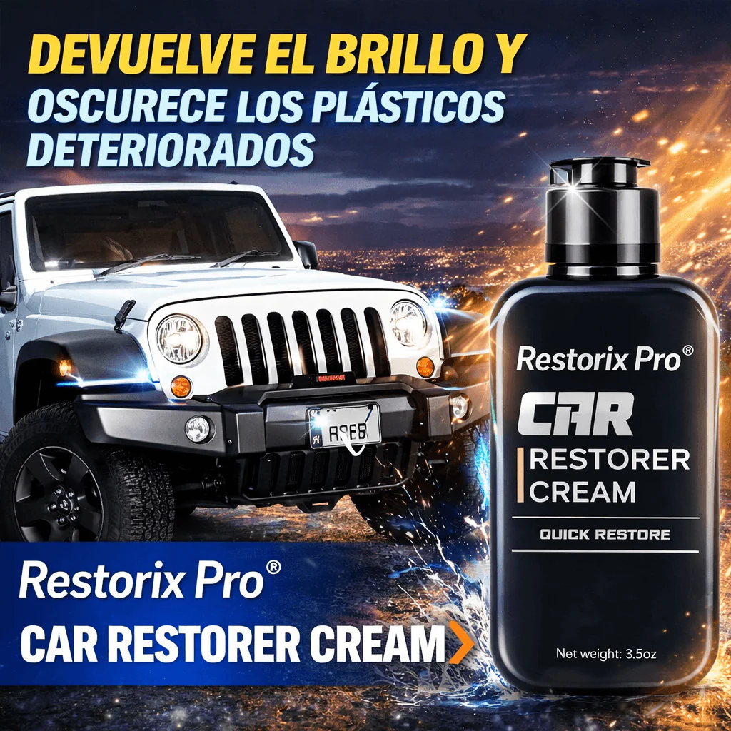 Crema restauradora de plásticos - Restorix Pro® l Haz que tu carro luzca como nuevo en minutos 🚗